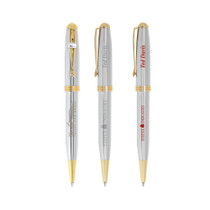 <p>The Worthington Pen sets a new benchmark with its 22K gold-plated accents and sharp, streamlined design. Paired with a black velour sleeve, it’s a bold statement piece that brings serious presence to your stationery lineup. Engraves in a striking rose gold or brass tone and writes in black ink.</p>
