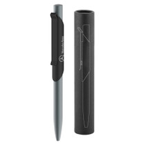 <p>The Skil Pen is a push metal ballpoint with a rubberised clip accent for added style. It features a Blank German ink refill and is engraved to reveal a striking mirror finish, making it a standout choice for writing.</p>

