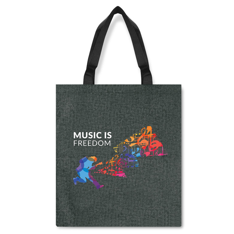 Custom branded Viva Heather Tote Bag - promotional product with logo printing available in Australia