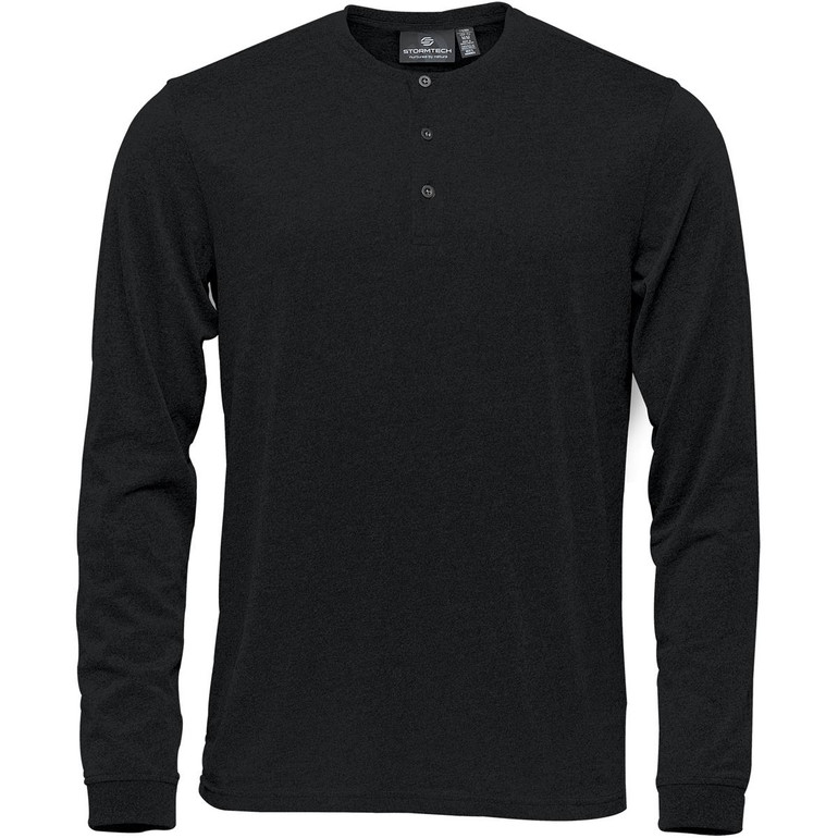 Men's Torcello L/S Henley - Black