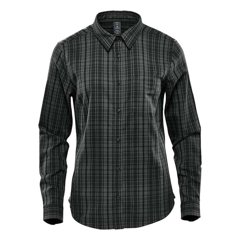 Women's Muirfield Performance Long Sleeve Shirt - Carbon Plaid