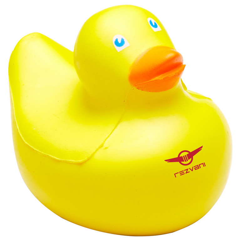 <p>The Duck Shaped Stress Reliever is all it’s quacked up to be. When life ruffles your feathers, squeeze this little guy and let the tension float away.</p>
<p>Small print ripples or marks may appear, but they only add to its charm, no two ducks are the same.</p>
