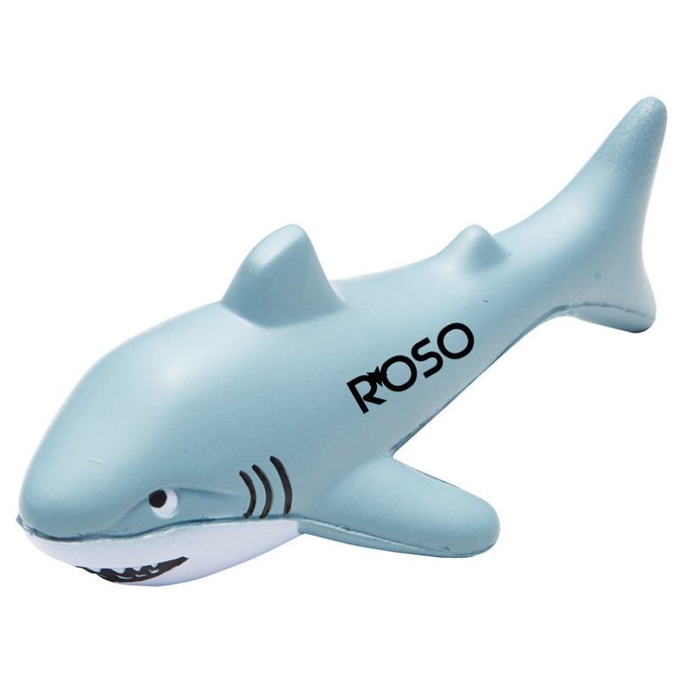 <p>This shark-shaped stress reliever is made from soft polyurethane and is ready to take a bite out of your stress levels. With a fun, eye-catching design, it’s perfect for promotions with a bit of personality. Due to a factory mould mark, we recommend printing with the shark-facing left for the best result.<br />
Due to the nature of stress items print imperfections can occur such as ripples in print, small spots and marks, even with double ink pad prints as our standard.</p>
