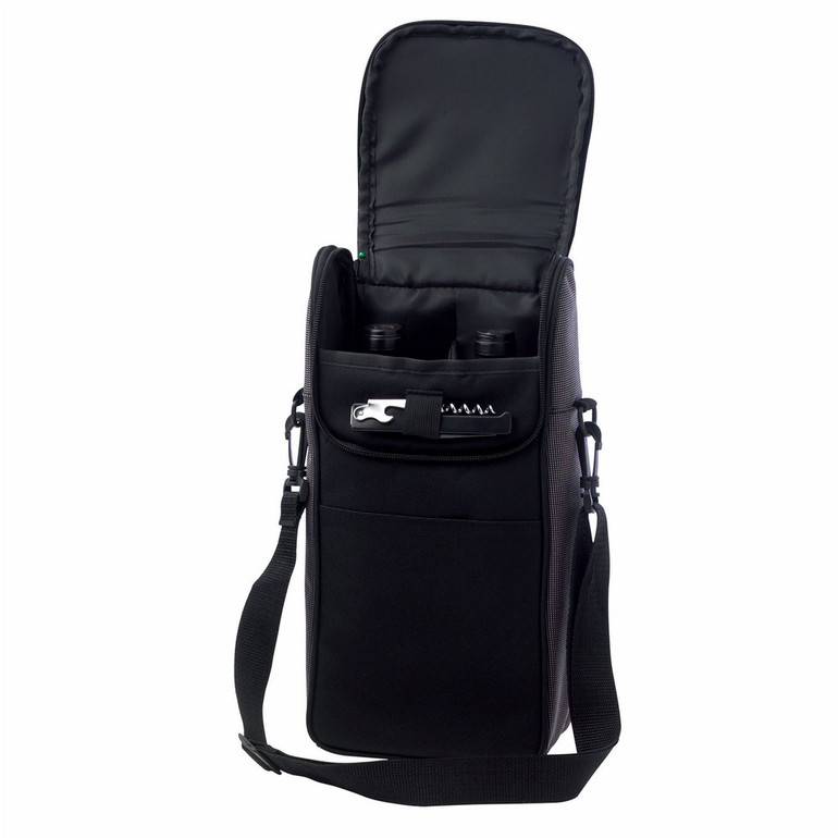 2-Bottle Cooler Bag - Black