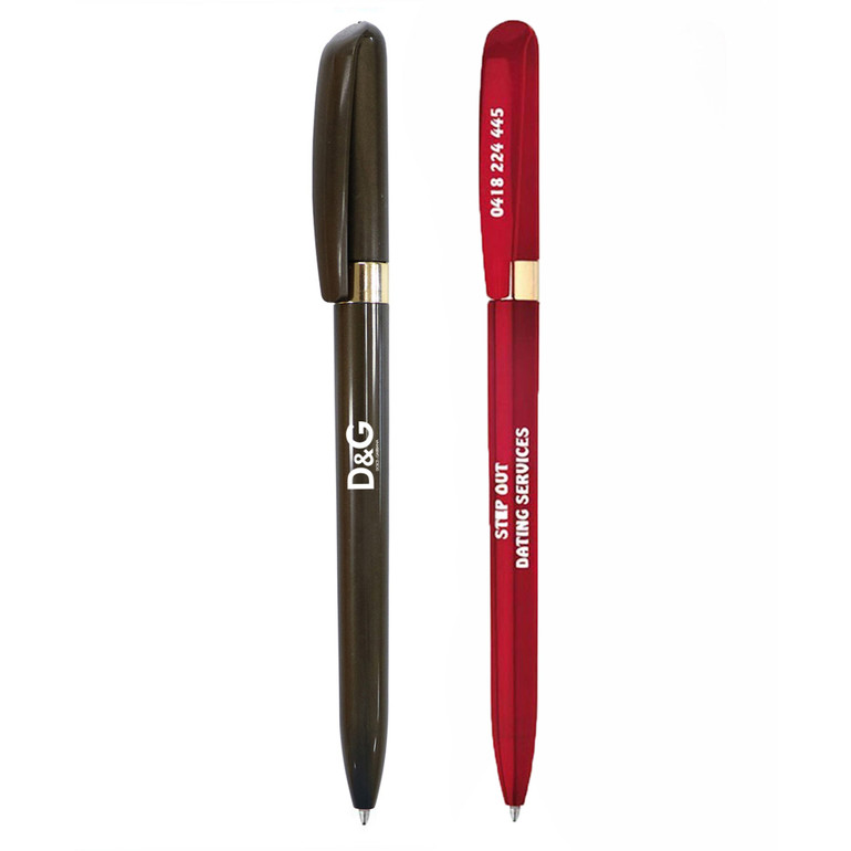 <p>Make a statement with the Pivo Gold Pen. This slim, twist-action pen boasts a subtle gold accent that adds a touch of elegance to your writing. With smooth black ink, it&#8217;s ready to impress with every word!</p>
