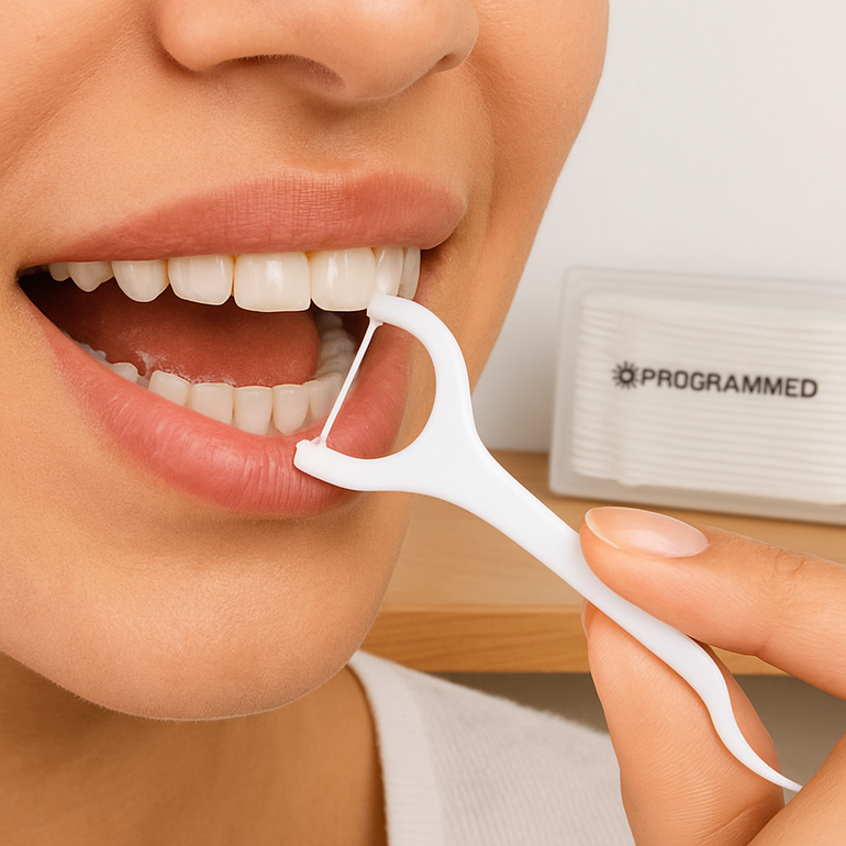 <p>Dente Floss 20pk offers a convenient, compact solution to maintaining oral hygiene. With 20 easy-to-use floss picks, this pack ensures quick and effective cleaning, perfect for everyday use. A must-have for any brand looking to provide a practical, functional product with a hygienic edge.</p>
