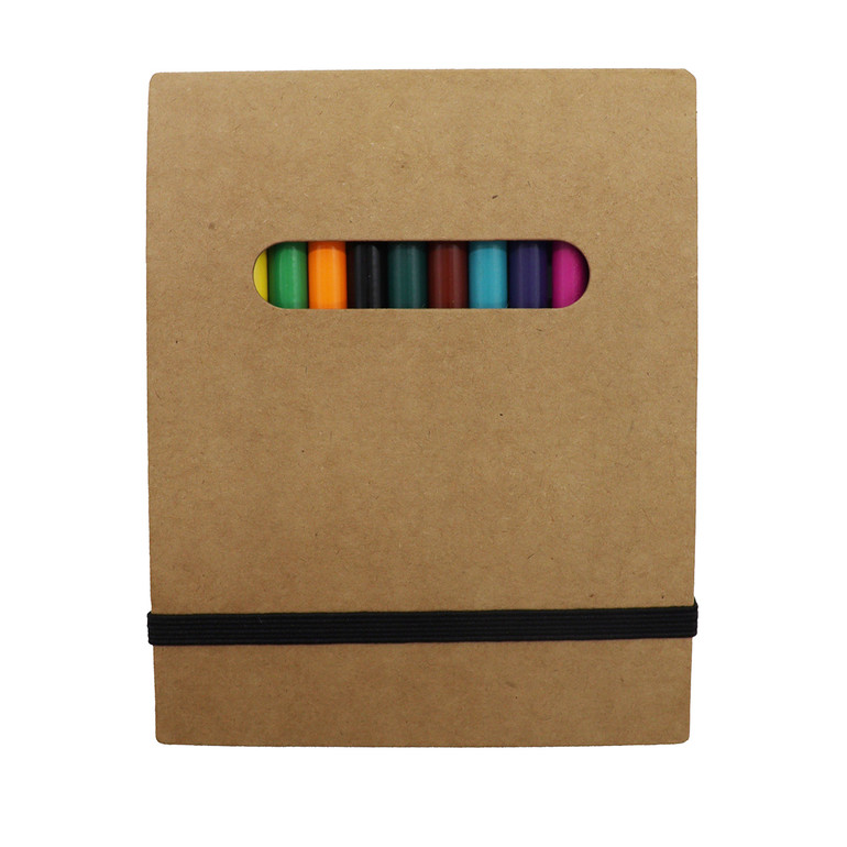 <p>The Crafty Colouring Notepad Set is a compact cardboard notepad paired with a coloured pencil set. It features 12 pages of fun colouring templates and 40 blank pages, giving plenty of space for creativity to run wild.</p>
<p>Comes with 12 pencils.</p>
