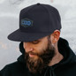 Custom branded Regal Flat Peak Cap with Patch - promotional product with logo printing available in Australia