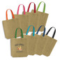 Thera Jute Tote Bag - Coloured Handles
