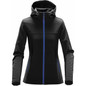 Women's Orbiter Softshell Hoody - Black,Azure Blue