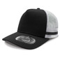 Striped Trucker - Black,White,White,Black