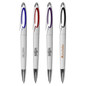 <p><span style="font-size: 1rem;">Twist-action plastic pen designed for convenience, featuring an easy slip-over clip for secure attachment to pockets or notebooks. The sleek white barrel is complemented by a coloured insert for a stylish touch.</span></p>
<p>Comes with a black ink refill, ensuring smooth and reliable writing.</p>
