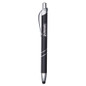 <p>This click-action metal pen with a unique rubberised finish offers a sleek, comfortable grip and smooth black ink. It also features a matching stylus tip for seamless device use. Engraving reveals a striking matte finish, making it both functional and eye-catching</p>
<p>Product Dimensions: 138mm long</p>
<p>Writing distance: 500M</p>
