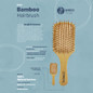 <p>A lightweight, sturdy bamboo brush which is the perfect size to fit into your gym bag or your handbag. Bamboo pins do not damage the hair like a standard plastic pinned brush and will help create a sleek and shiny finish. The cushioned bristles and rounded ends are perfect to stimulate and massage the scalp, stimulating follicles to promote growth and increase sebum production, which means softer, more moisturised hair while being anti-static.</p>
<p>Product features:</p>
<p>• Made from biodegradable bamboo<br />
• Bamboo Pins to avoid static<br />
• Naturally antibacterial, antifungal, and odour resistant<br />
• It’s lightweight, making it easy to carry</p>
<p>Product details:</p>
<p>• Dimensions – 244mm L x 82mm W x 36mm H<br />
• Material – 100% bamboo<br />
• Packaging – Kraft Box</p>
<p>Product care:</p>
<p>Bamboo is commonly referred to as a “wonder” material, and its characteristics make it difficult for liquids to absorb, making cleaning a breeze. Simply hand wash with soapy water and you’re good to go.</p>

