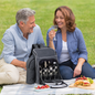 <p>Made from 600D polyester, this 4-person picnic set includes cutlery, plastic wine glasses, cotton napkins, salt &amp; pepper shakers, a cutting board, a cheese knife, and a bottle opener. It features a 15-litre cooler compartment and a detachable insulated wine cooler for added convenience.</p>
<p>Please note a standard digital transfer CMYK cannot be exactly PMS matched. To convert art work colours from CMYK to PMS is $40.00 net per colour.</p>
<p>For digital transfer printing, please ensure art and colours are at full opacity.</p>
