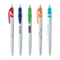 <p>A sleek silver plunge-action pen with vibrant colour accents that make your branding pop. Clean, classic, and easy to write with, it’s a smart way to brighten up any stationery collection. Supplied with black ink.</p>
