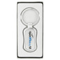<p>The Corsa Keychain boasts an oval matte/frosted metal design with polished chrome metal accents, offering a sleek and modern look. It comes packaged in a gift box, making it an excellent choice for premium giveaways or corporate gifts.</p>
<p>Laser engraving is recommended. Printing will fade over time.</p>
<p>Note: Epoxy Dome service is 15 days.</p>
