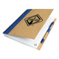 <p>This eco-friendly notebook is designed for those who want to stay organised while making a difference. The heavy cardboard cover is made from 100% recycled material, with a bold colour stripe crafted from recyclable nonwoven fabric. Inside, you’ll find 70 double-sided pages of recycled lined paper, plus a black ink pen made from recycled paper. The sturdy metal ring binding keeps everything secure, and the recycled logo on each page is a reminder that sustainability never goes out of style!</p>
