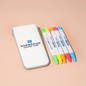 <p>The Medina set is a must-have for anyone who loves to stay organised and colourful. This set of 5 pen-style highlighters comes in a convenient carrying case, making it easy to keep your essentials neat and on hand. Brighten up your notes, documents, or presentations with ease!</p>
