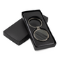 <p>Simple and sophisticated, our glossy circular keychain features a Gunmetal allure for a touch of modern luxury.</p>

