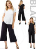 Black Tani Culotte Resort Micro Modal Pant 8965 | Tani Australia