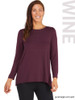 Wine Tani Swing Long Sleeve Top Micro Modal 79372 | Tani Clothing