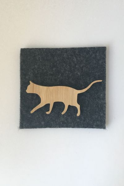 simplicity Pussy Cat Brooch Bamboo