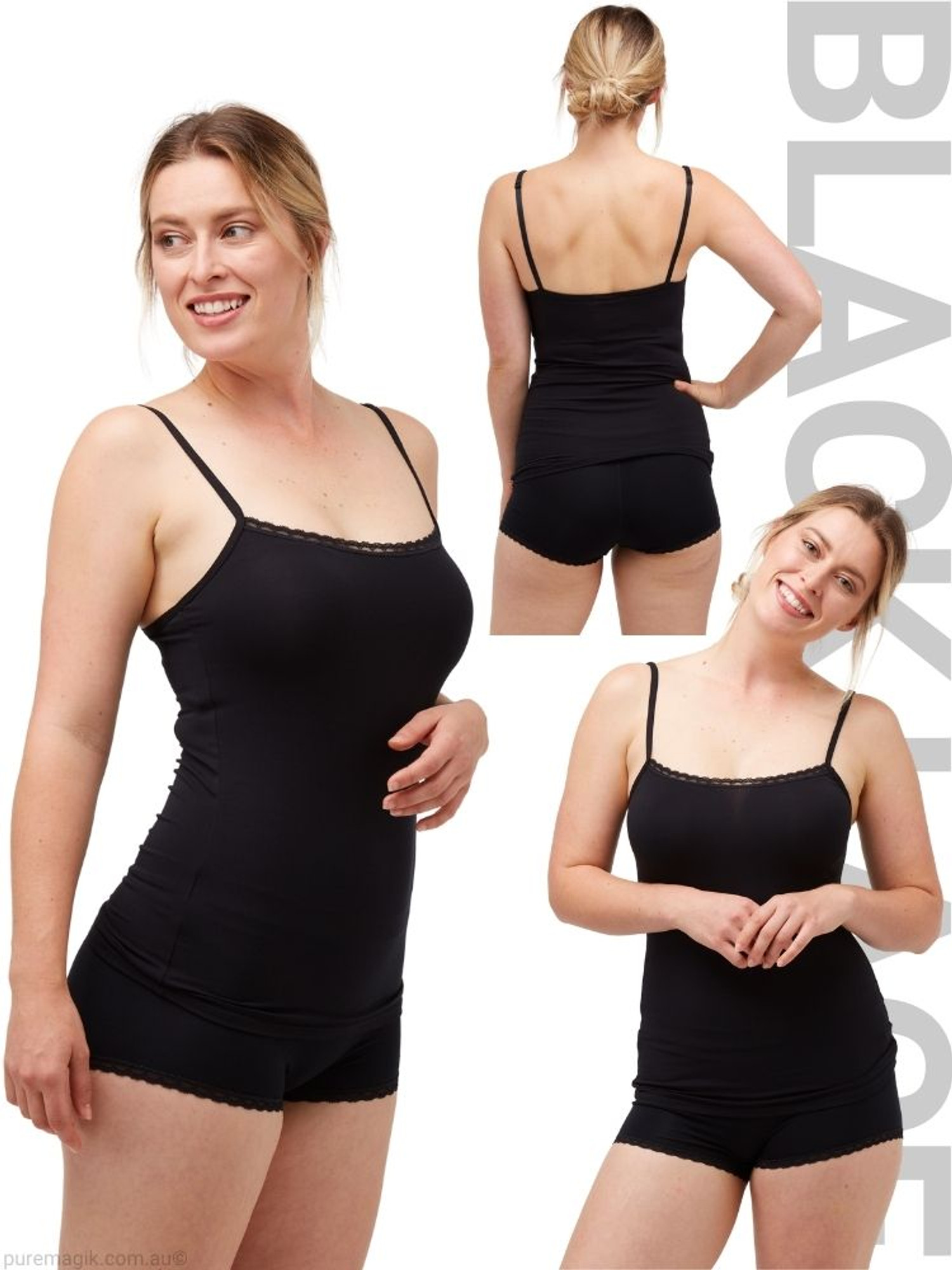 Black Lace Tani Australia Boyleg Short Underwear 69151 Pure Magik. Tani Clothing online by Pure Magik. Also comes in black | white | nude | navy | adriatic | blue print | magenta