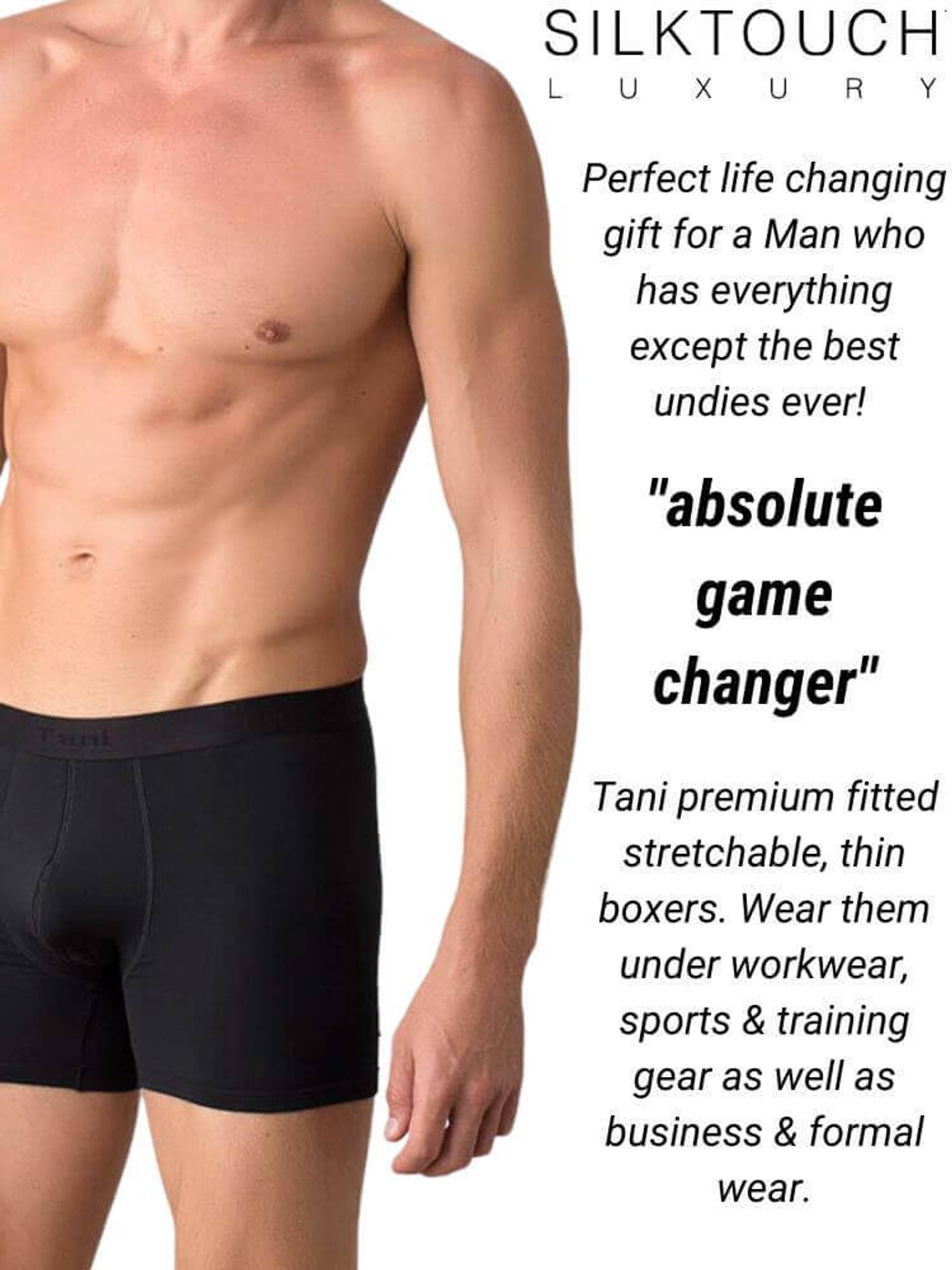 Tani Micro Modal Men's Boxer Brief Black