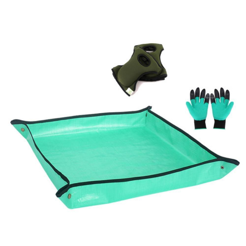 Gardening Padded Knee Pads, Digging & Planting Gloves and Potting Floor Pads