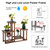 4-Story 7-Seat Multi-Function Carbonized Wood Plant Stand Vertical Shelf Flower Display Rack Holder