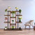 6-Story 11-Seat Multifunctional Carbonized Wood Plant Stand Vertical Shelf Flower Display Rack Holder