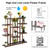 6-Story 11-Seat Multifunctional Carbonized Wood Plant Stand Vertical Shelf Flower Display Rack Holder