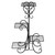 4 Potted Square Flower Metal Shelves Plant Pot Stand Decoration for Indoor Outdoor Garden Black