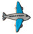R&M Airplane Silver Cookie Cutter 4"