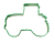 R&M Tractor Cookie Cutter 4.25" -Green