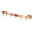 Enclume Handcrafted Classic Wall Rack Utensil Bar- Brushed Copper, 24"
