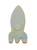 R&M Rocket Cookie Cutter 4" -White