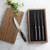 Cangshan, Thomas Keller 4pc Steak Knife Set Black Handle with Walnut Box
