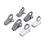 HIC Kitchen Multi-Purpose Magnetic Clips White, Grey, and Charcoal Set of 6