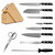 Lamson, MIDNIGHT Forged 10-Pc Knife Block set, Light Maple Block