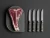 Wusthof, Classic 4 Piece Steak Knife Set, Velvet Oyster