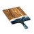 Lynn & Liana XL Acacia Cheese Board Navy, White Metallic