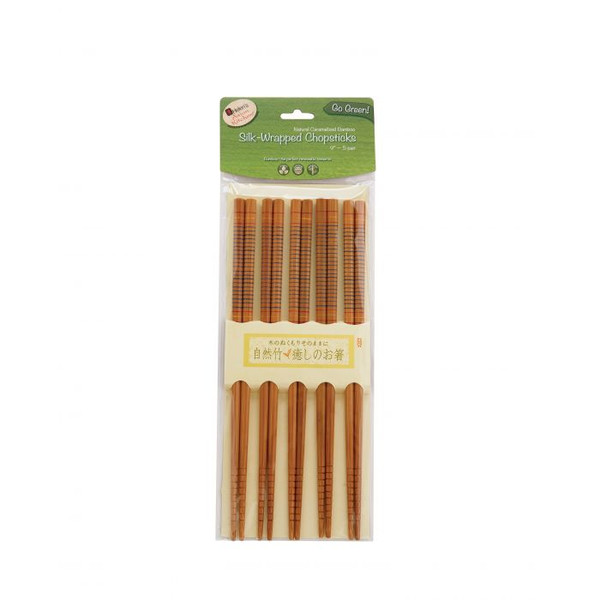 Helen's Asian Kitchen Silk Wrapped Chopsticks 5 Pairs
