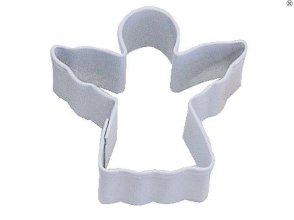R&M Mini Angel Cookie Cutter 1.75" White