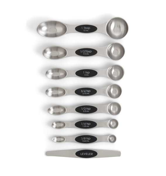 Mrs. Anderson's Baking Dual-Sided Magnetic Measuring Spoons with Leveler