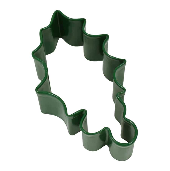R&M Holly Leaf Cookie Cutter, 3.25", Green