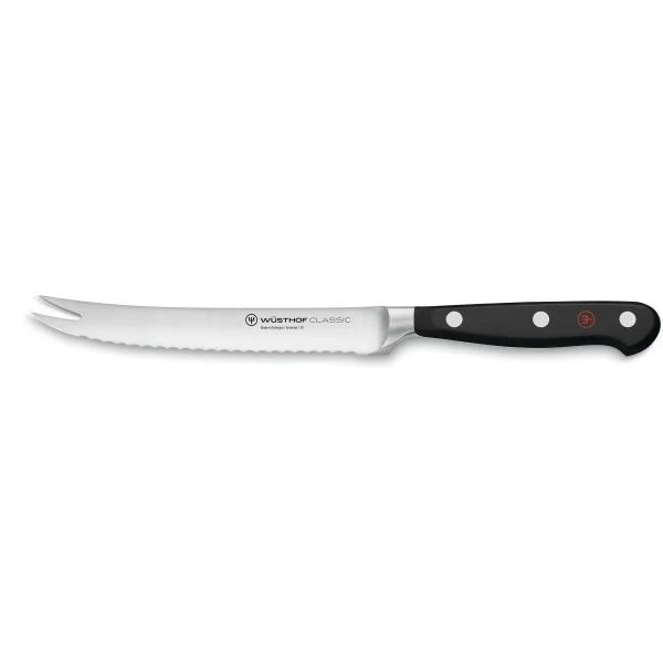 Wusthof Classic 5" Tomato Knife, Black Handle