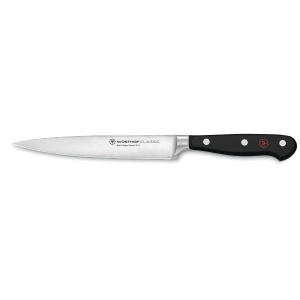 Wusthof Classic 6" Utility Knife, Black Handle