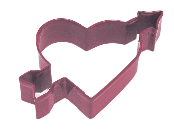 R&M Heart & Arrow Cookie Cutter 4" Red